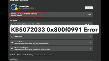 How to fix update KB5072033 0x800f0991 error in Windows 11 25H2 or 24H2