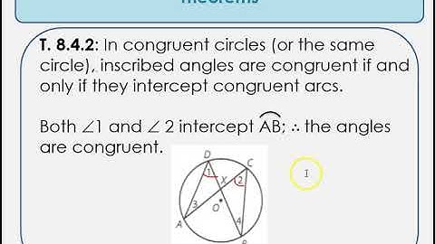Geom Lesson 8 4 Inscribed Angles