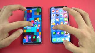 Samsung Galaxy S8 Android 8 0 Oreo vs iPhone X   Speed Test! 4K low