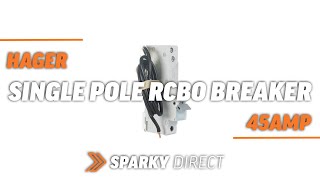 Hager ADC245T | 45A Single Pole RCBO Breaker | 30mA 6ka