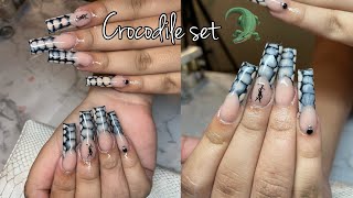 WATCH ME WORK: CROCODILE NAIL ART FRENCH TIPS