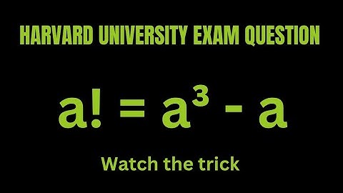 UNBELIEVABLE HARVARD UNIVERSITY EXAM QUESTION: CAN YOU SOLVE IT?
