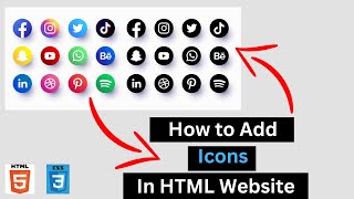 How to add Icons in HTML Website | Font Awesome Icons | HTML CSS