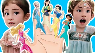 Barbie and Disney Princess Shark Finger Family | Disney | Nursery Rhymes | DoReMi Kids Songs