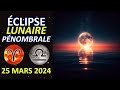 La pleine lune  clipse lunaire pnombrale du 25 mars 2024 aux lumires de lastrologie