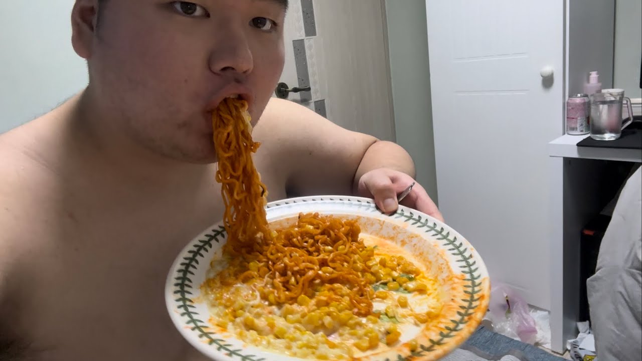 콘치즈 불닭볶음면 먹방 Corn Cheese Buldak Stirfried Ramen Challenge l ASMR