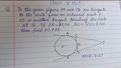 In the given figure PA and PB are tangents to the circle from an external point P.. | class 10 maths