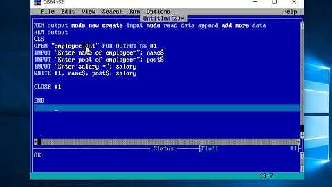 #1 FIle Handling complate output Mode program for SEE exam related QBASIC PROGRAM