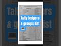 Tally Ledges & Groups list#shortsviral #ledgers#shorts#short#tallyprimefullcourse#tally#tallyprime