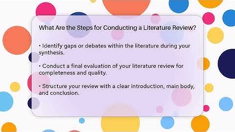 What Are the Steps for Conducting a Literature Review? - The Prose Path