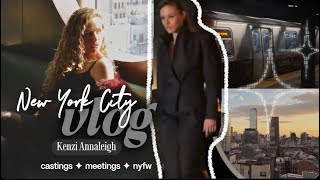 nyc model vlog | castings, meetings, nyfw show, and chats