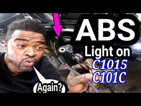 ABS light on. How to replace a wheel speed sensor. C0045 C0040 C101F C1015 C101C U1418
