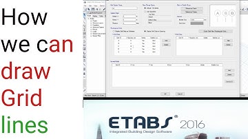 How we can draw grid lines || Etab