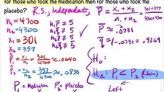 8.4 Example Difference between proportions p1 and p2