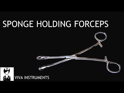 Foerster Sponge Forceps, Piercing Clamps, 7 Large Foerster Open