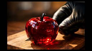 Crystal apple cutting ASMR video screenshot 5