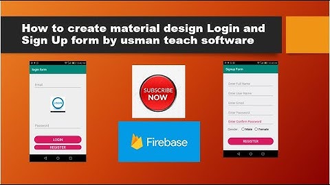 How to create material design login and sign up form in android studio