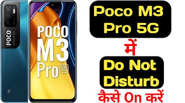 How to enable Do not disturb mode in poco m3 pro 5G | Poco m3 pro 5G me do not disturb kaise on kare