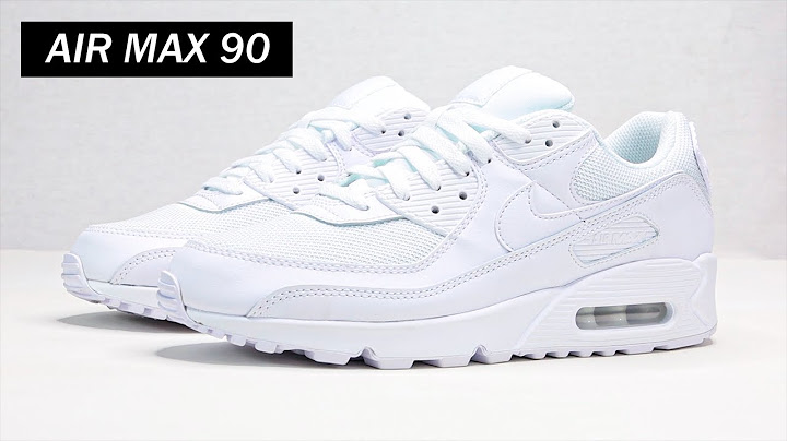 Air max 90 leather all white ม อสอง