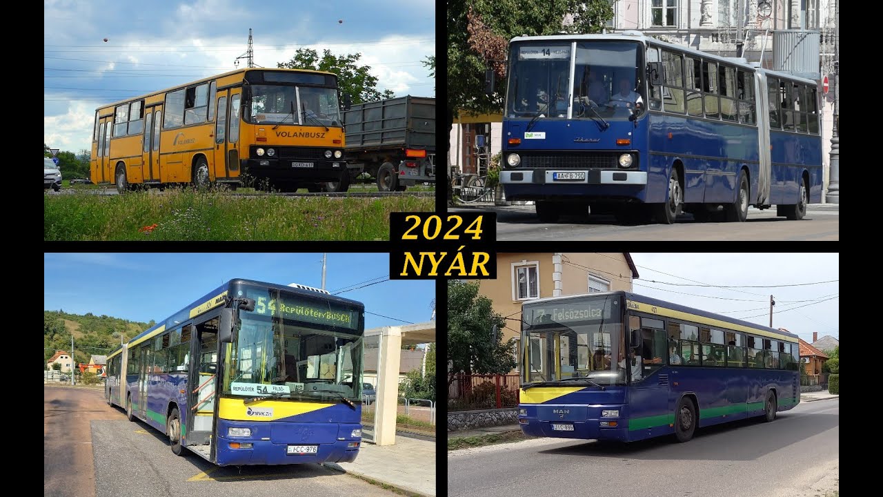 IKARUS és MAN SL buszok Miskolcon 2024 nyarán
