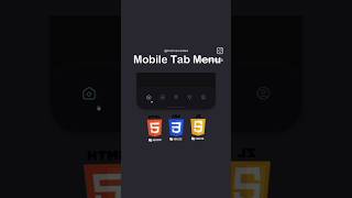 mobile tab menu with html css #shorts #html #css