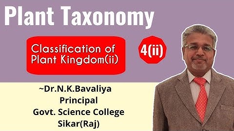 Classification of Plant Kingdom Part-4(ii) in Plant Taxonomy Explained by Dr N K Bavaliya