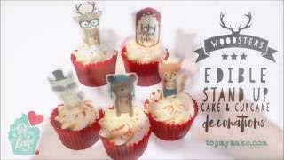 Woodster - Cutting Edible Wafer Card Toppers For Cupcake & Cake Decorations.