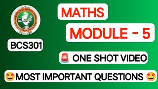 VTU | Maths | BCS301 | 3rd Sem | Module 5 | ANOVA | Most Important Questions | One Shot Video | PYQ