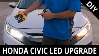 DIY Honda Civic Headlight LED Upgrade or Replacement with Auxito Bulbs