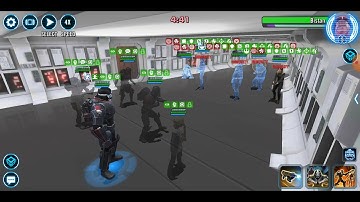Bad Batch (speed up, stacking CD) vs. Admiral Raddus/Jyn/Cassian/Bistan/R2-D2 (15% HP): 65 banners