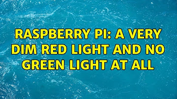 Raspberry Pi: A very dim red light and no green light at all