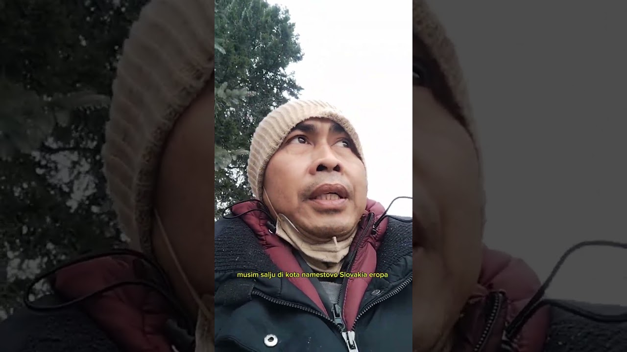 Suasana musim salju di kota namestovo Slovakia eropa 