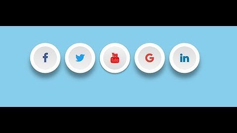 Awesome social media icons with html and css