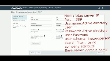 Avaya Ldap sync