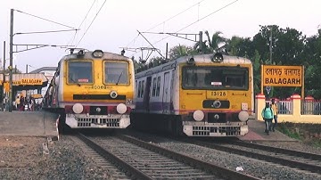 Aerodynamic EMU parallel crossing with flat face EMU | Eastern Railway