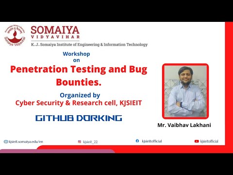 Github Dorking (Penetration Testing and Bug Bounty) || CSRC KJSIEIT
