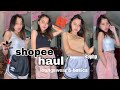 SHOPEE HAUL: tops, shorts, loungewear & basics! ✨ (murang pambahay)