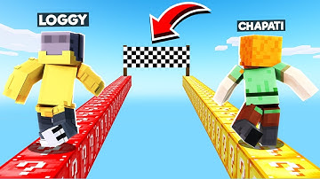 MINECRAFT 1V1 LUCKY BLOCK RACE WITH CHAPATI