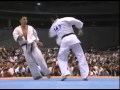 Hajime Kazumi demonstrates the power of gedan mawashi geri