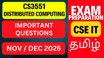 CS3551 Distributed Computing Important Questions | All Units | Anna University Nov Dec 2025