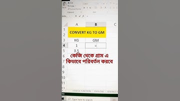 Convert into kg to grm in Excel #viralvideo #exceltech #excel #microsoftexcel #shortvideo
