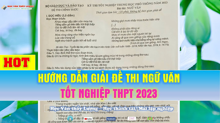 Đáp an môn văn thpt quốc gia 2023 năm 2024