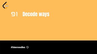 LeetCode 91 | Decode Ways - DP - Java - himrnoodles