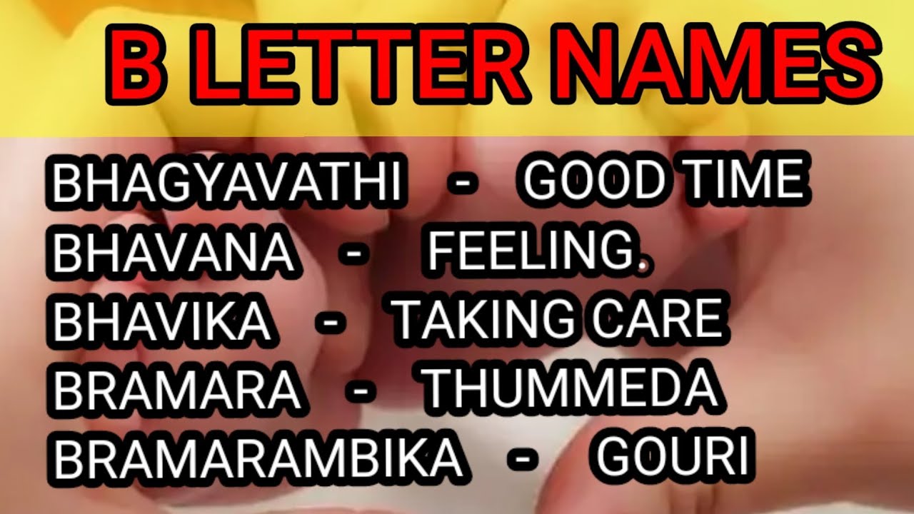 B letter babynames, hindhu baby names, cutenames, - YouTube