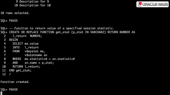 Function Calls From SQL  Pipelined Table Functions