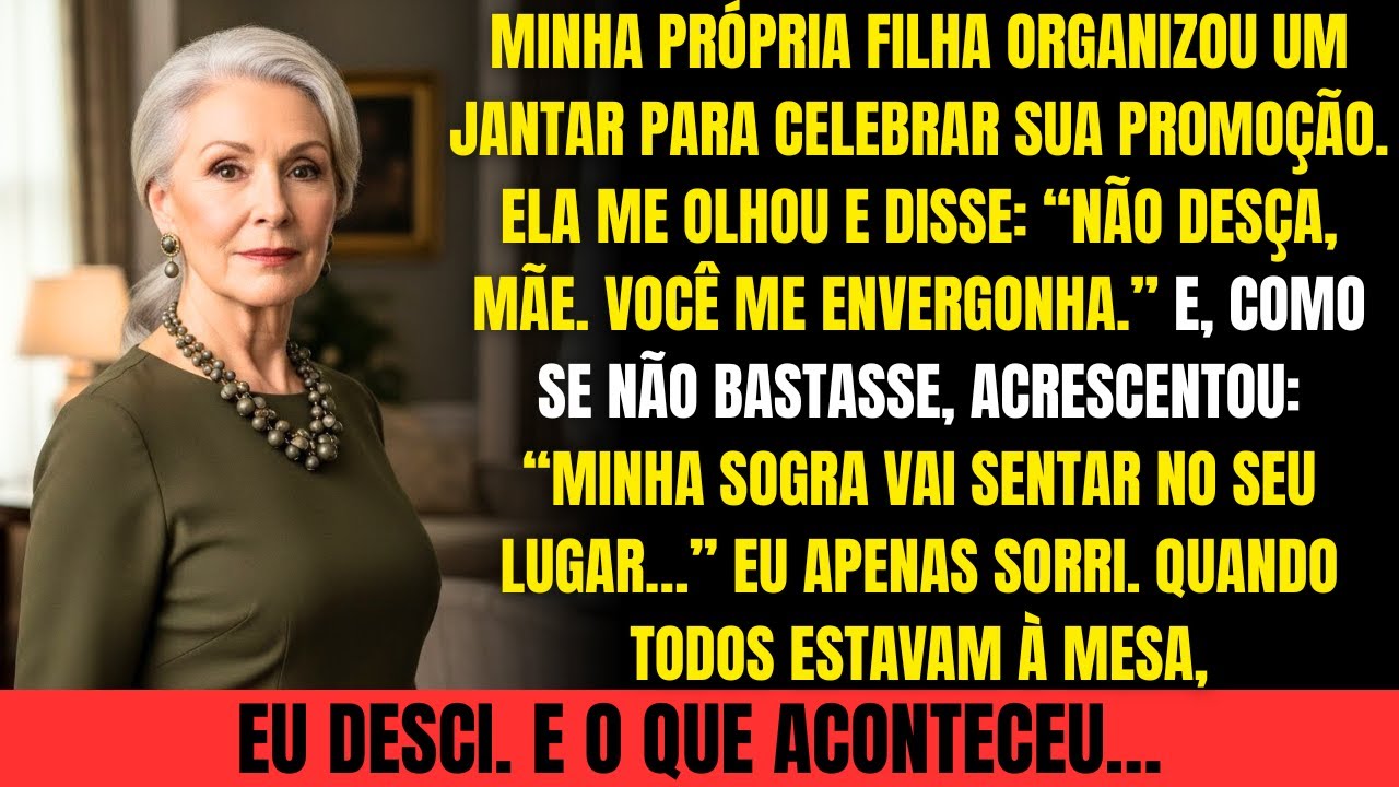 Minha filha me proibiu de comemorar sua promoção e deu meu lugar à sogra… o que fiz a gelou.