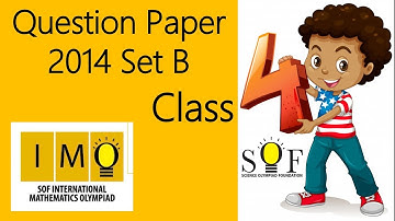 IMO Maths Olympiad 2014 Class 4 Question paper Set B