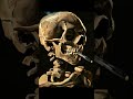 Head of a Skeleton with a Burning CigaretteVincent van Gogh (1853 - 1890) #vangogh #skull #painting