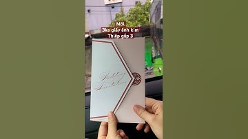 Thiệp gấp 3 giấy ánh kim chỉ 3ka #wedding