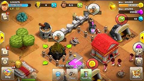 Clash Of Spartan Upgrading Level 7 Gold Storage!
